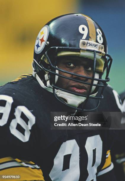 Gerald Williams, Defensive Tackle for the Pittsburgh Steelers during the American Football Conference Central game against the Cincinnati Bengals on...