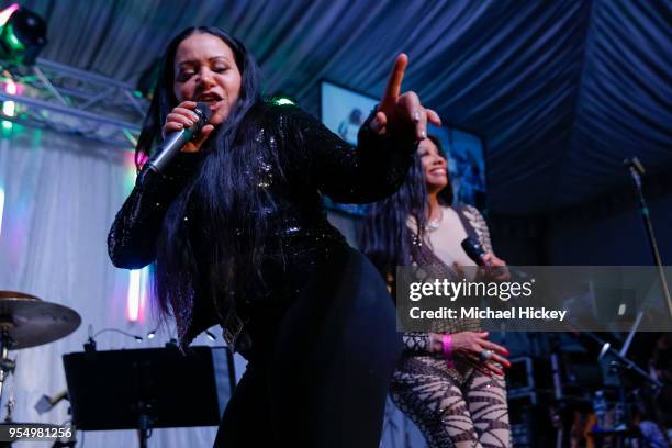 Sandra Pepa Denton and Cheryl Salt James of Salt-N-Pepa appears at the Barnstable Brown Gala on May 4, 2018 in Louisville, Kentucky.