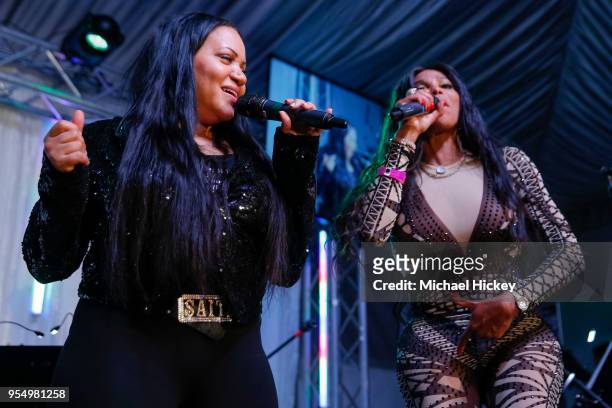 Sandra Pepa Denton and Cheryl Salt James of Salt-N-Pepa appears at the Barnstable Brown Gala on May 4, 2018 in Louisville, Kentucky.