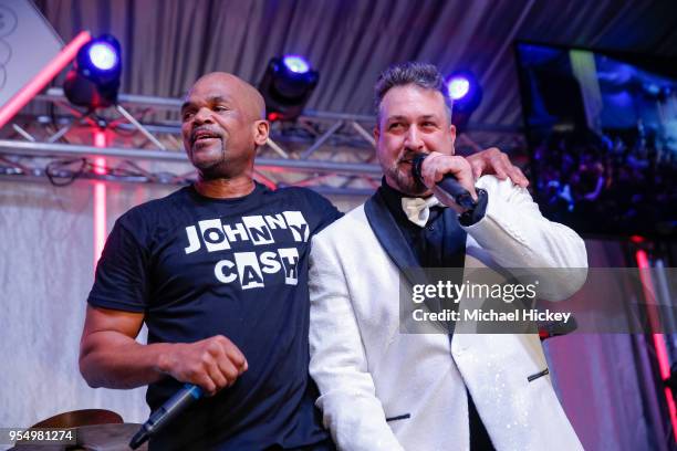 Darryl DMC McDaniels and Joey Fatone appear at the Barnstable Brown Gala on May 4, 2018 in Louisville, Kentucky.