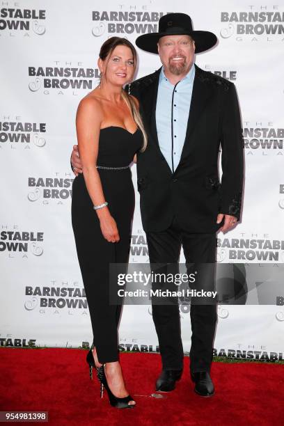 Eddie Montgomery and his wife Jennifer Montgomery appear at the Barnstable Brown Gala on May 4, 2018 in Louisville, Kentucky.