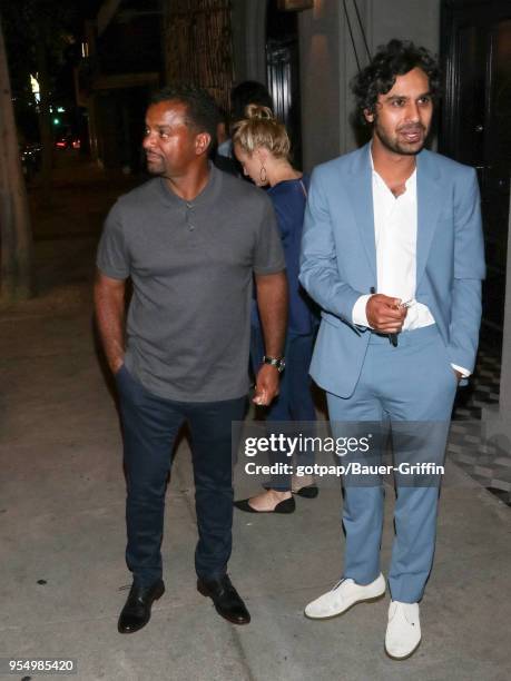 Alfonso Ribeiro and Kunal Nayyar are seen on May 04, 2018 in Los Angeles, California.