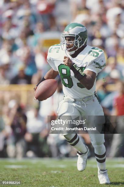 Jeff Sydner, Wide Receiver for the Philadelphia Eagles runs the ball during the National Football Conference Central Division games against the Green...