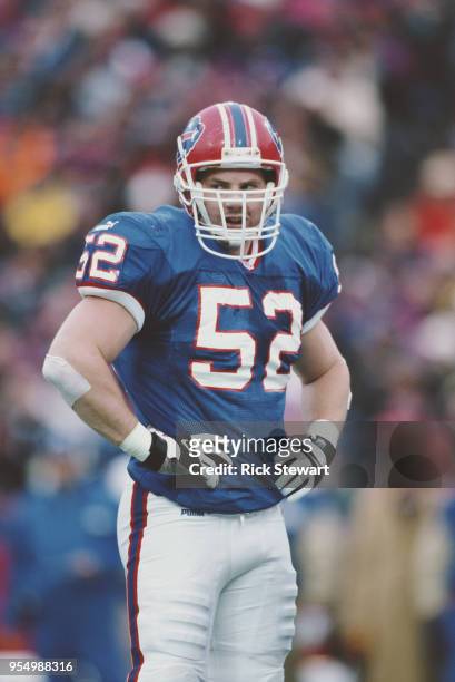 John Holecek, Linebacker for the Buffalo Bills during the American Football Conference East game against the New York Giants on 12 December 1999 at...