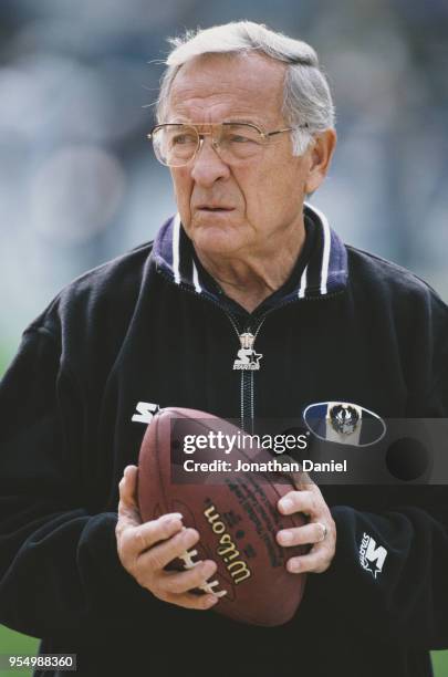 Ted Marchibroda, Head Coach for the Green Bay Packers during the National Football Conference Central Division game against the Baltimore Ravens on...