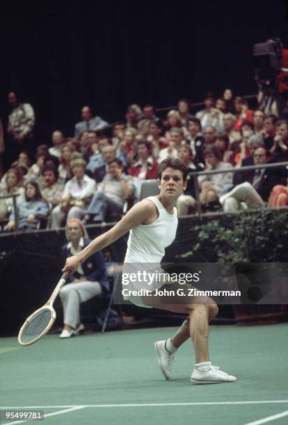 Virginia Slims Championships. Australia Evonne Goolagong Cawley in action vs USA Chris Evert during Finals at LA Memorial Sports Arena. Cover. Los...