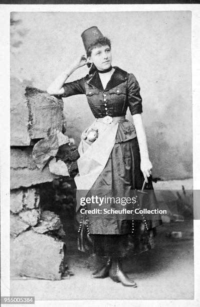 Czech mining mascot, A woman dressed as a mining mascot for a festival in Chrudim, Czech Lands, circa 1885. Location: Chrudim, Czech Lands, circa...