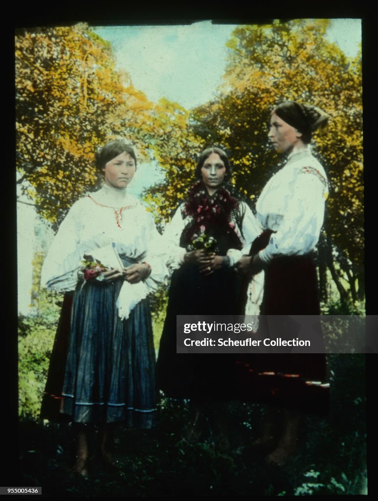 Old Ruthinian Ruthenian women in traditional dress, circa 1905-1918, Turje,... News ...