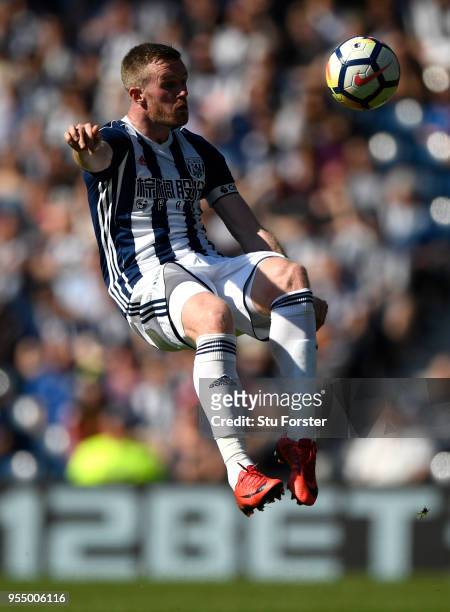 Chris Brunt of West Bromwich Albion in action during the Premier League match between West Bromwich Albion and Tottenham Hotspur at The Hawthorns on...