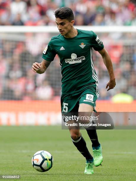 Marc Bartra of Real Betis during the La Liga Santander match between Athletic de Bilbao v Real Betis Sevilla at the Estadio San Mames on May 5, 2018...