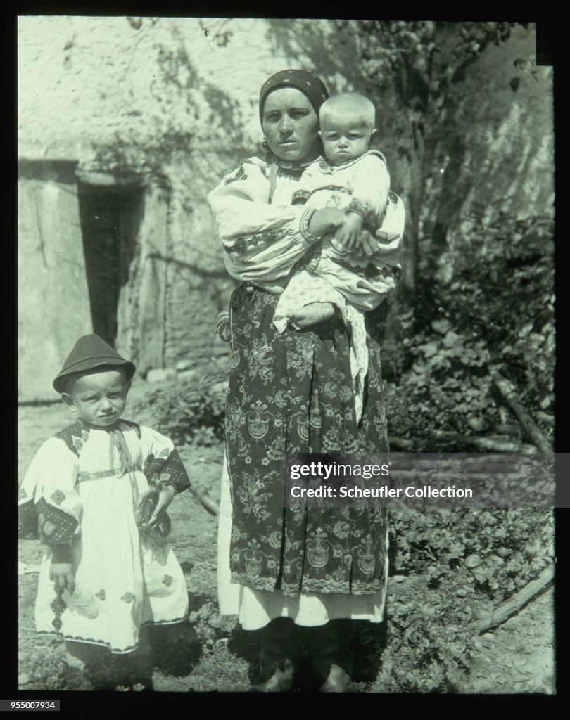Ruthenian Woman and Children in Traditional Dress