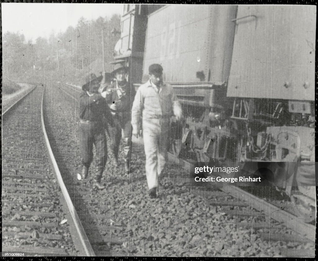 Train Robbery Rides Scene from the great train robbery, A scene from