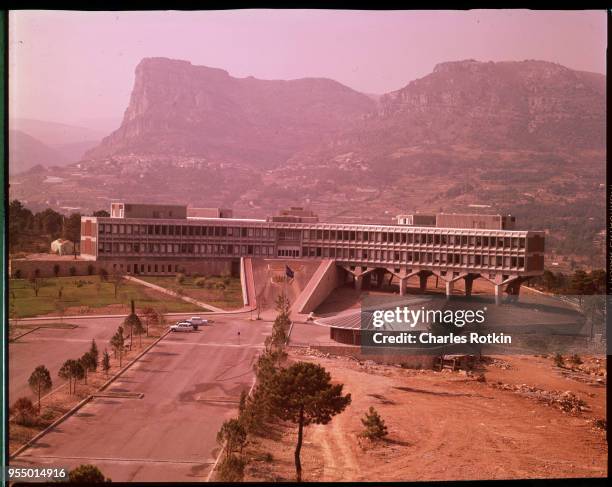 Ibm laboratory, The IBM laboratory, near the Alpes Maritimes, was designed by Marcel Breuer. Location: La Gaude, France La Gaude, France.
