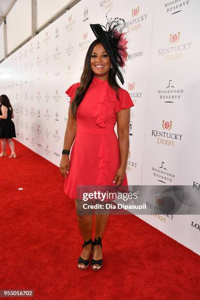 Professional boxer Laila Ali attends Kentucky Derby 144 on May 5, 2018 in Louisville, Kentucky.