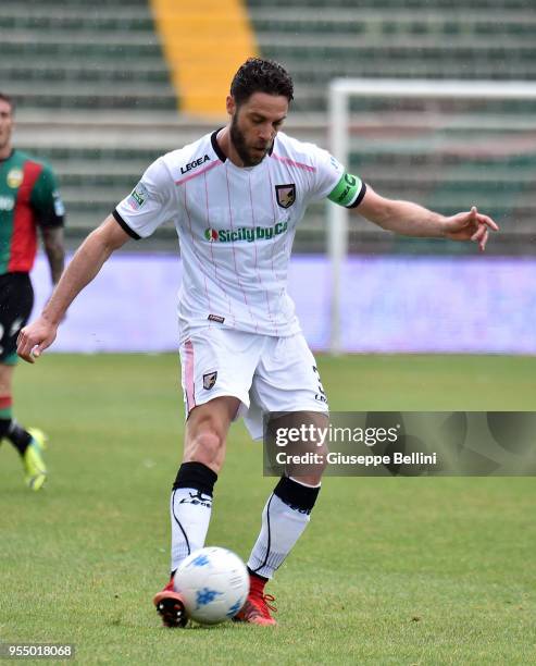 Andrea Rispoli of US Città di Palermo in action during the serie B match between Ternana Calcio and US Citta di Palermo at Stadio Libero Liberati on...