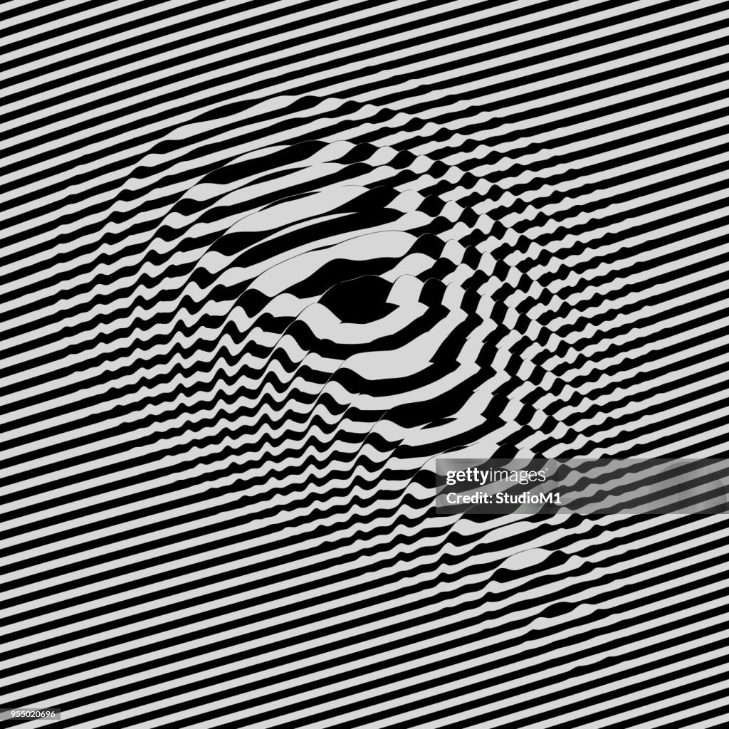 Waveform Background Dynamic Visual Effect Surface Distortion Pattern ...