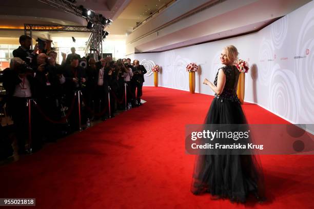 Nova Meierhenrich attends the Rosenball charity event at Hotel Intercontinental on May 5, 2018 in Berlin, Germany.