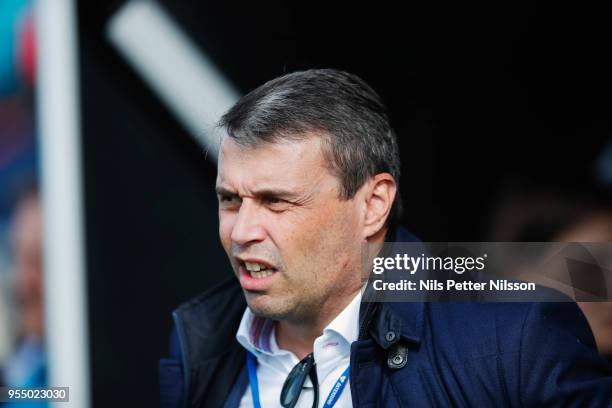 Daniel Kindberg, President of Ostersunds FK during the Allsvenskan match between Ostersunds FK and IFK Norrkoping at Jamtkraft Arena on May 5, 2018...