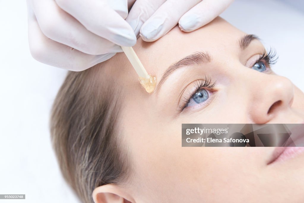 Hair removal. Cosmetic procedure. Beauty and health. Bright skin