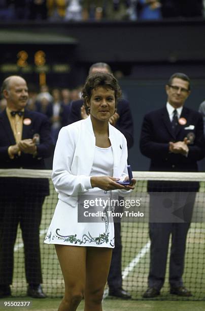 Australia Evonne Goolagong Cawley after losing Finals match vs USA Billie Jean King at All England Club. London, England 7/6/1975 CREDIT: Tony Triolo