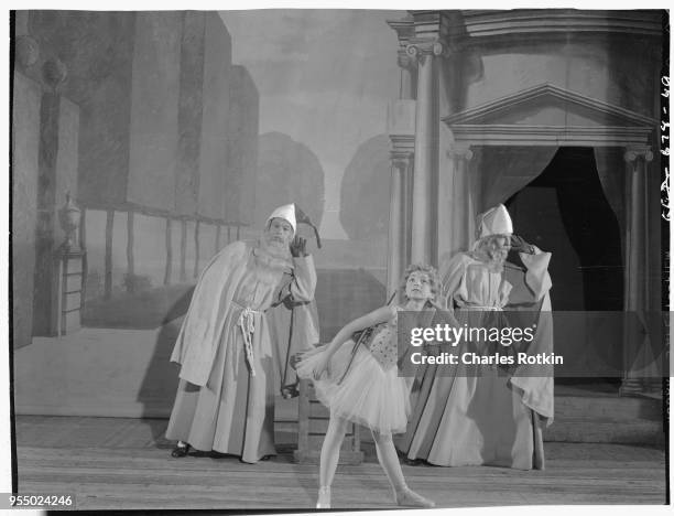 Royal danish ballet performance, A young girl performs with the Royal Danish Ballet Probably Europe.