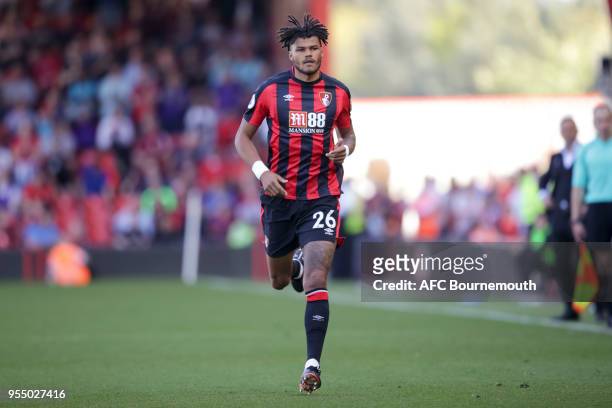 Tyrone Mings of Bournemouth during the Premier League match between AFC Bournemouth and Swansea City at Vitality Stadium on May 5, 2018 in...
