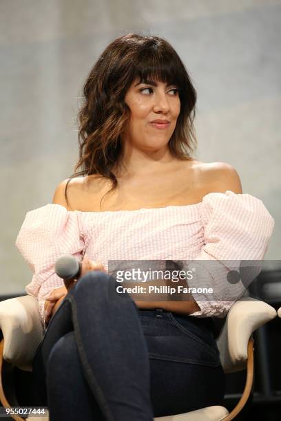 Stephanie Beatriz speaks onstage during 'The Time is Now' panel at the 4th Annual Bentonville Film Festival - Day 5 on May 5, 2018 in Bentonville,...