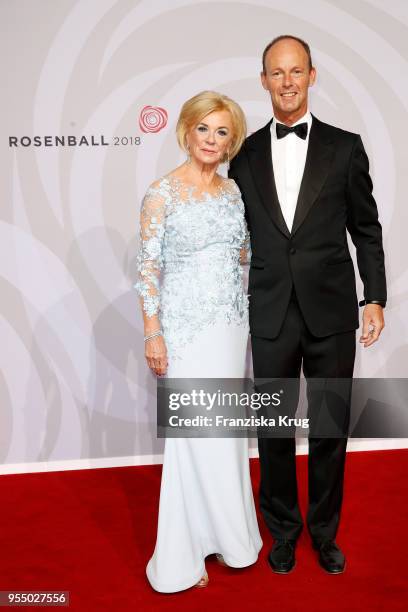 Liz Mohn and Thomas Rabe attend the Rosenball charity event at Hotel Intercontinental on May 5, 2018 in Berlin, Germany.