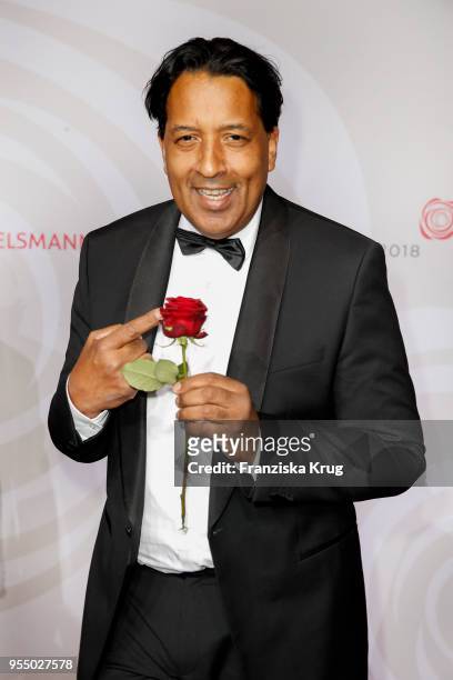 Cherno Jobatey attends the Rosenball charity event at Hotel Intercontinental on May 5, 2018 in Berlin, Germany.