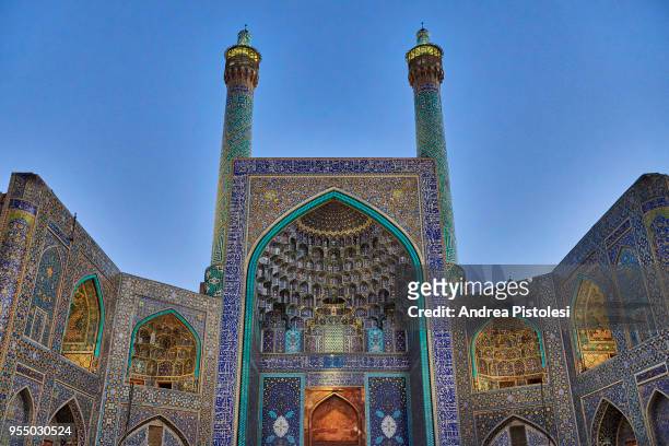 shah mosque, isfahan, iran - isfahan stock pictures, royalty-free photos & images