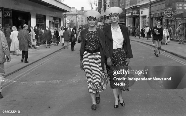 Brown Thomas Spring/Summer fashion show at Grafton Street, circa March 1987 .