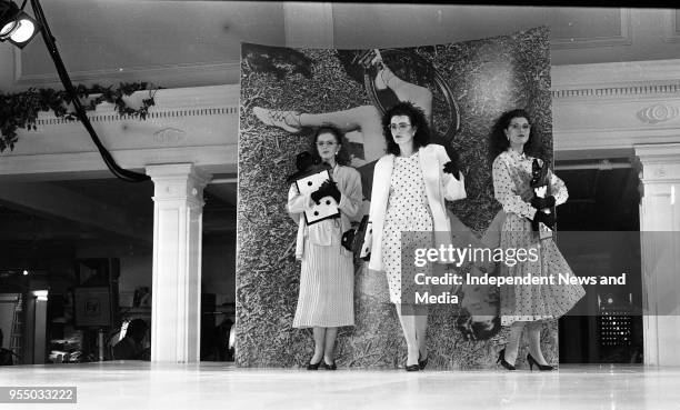 Brown Thomas Spring/Summer fashion show at Grafton Street, circa March 1987 .