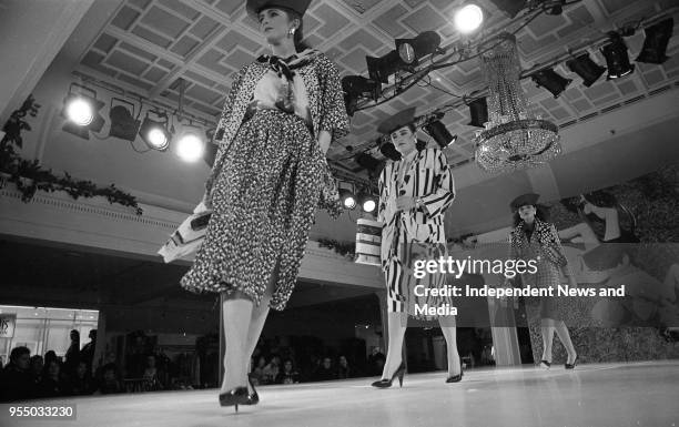 Brown Thomas Spring/Summer fashion show at Grafton Street, circa March 1987 .