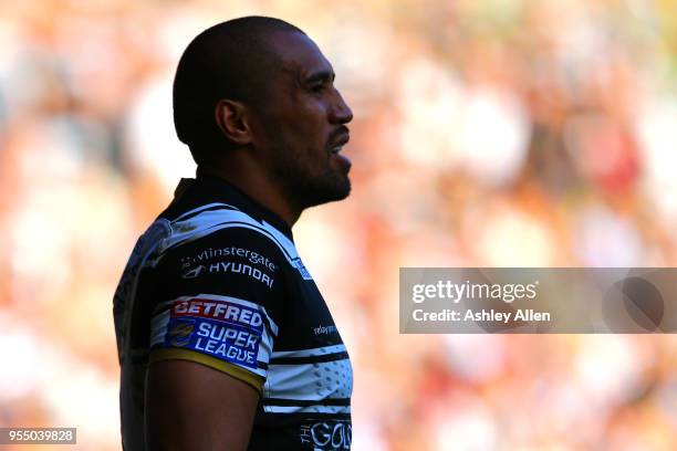 Fetuli Talanoa of Hull FC during the Betfred Super League match between Hull FC and Castleford Tigers at KCOM Stadium on May 5, 2018 in Hull, England.