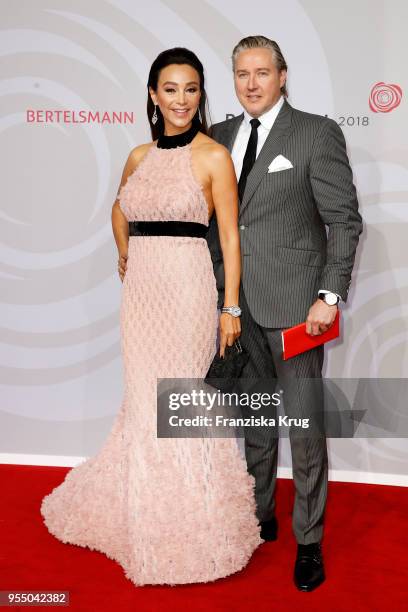 Verona Pooth and Franjo Pooth attend the Rosenball charity event at Hotel Intercontinental on May 5, 2018 in Berlin, Germany.