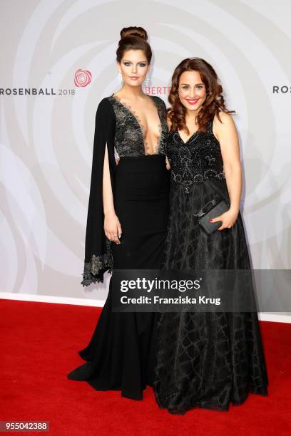 Vanessa Fuchs and Nina Moghaddam attend the Rosenball charity event at Hotel Intercontinental on May 5, 2018 in Berlin, Germany.