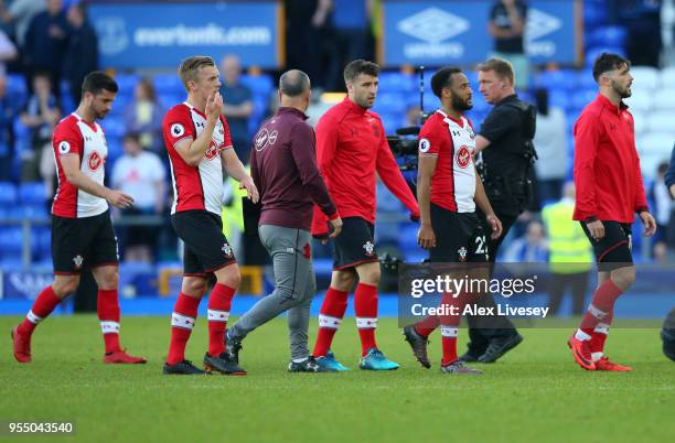 Shane Long of Southampton, James Ward-Prowse of Southampton, Sam McQueen of Southampton , Nathan Redmond of Southampton and Charlie Austin of...