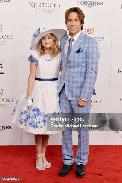 Dannielynn Birkhead and Larry Birkhead attend Kentucky Derby 144 on May 5, 2018 in Louisville, Kentucky.