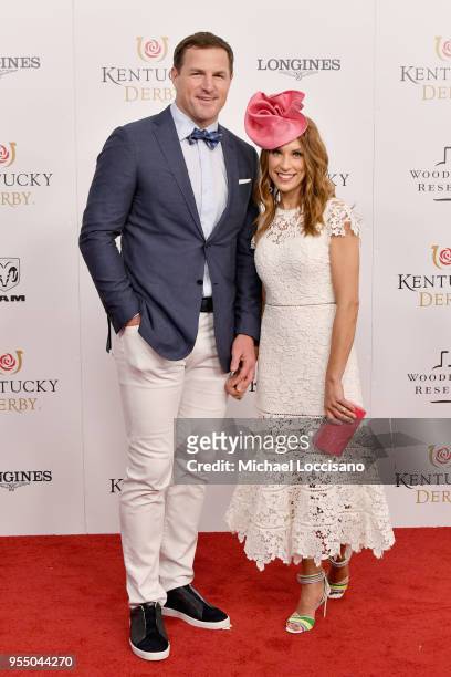 Former American football tight end Jason Witten and Michelle Witten attend Kentucky Derby 144 on May 5, 2018 in Louisville, Kentucky.