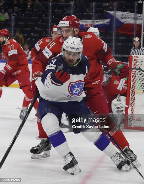 Damien Fleury of France in action during the 2018 IIHF Ice Hockey World Championship Group A between France and Belarus at Royal Arena on May 5, 2018...