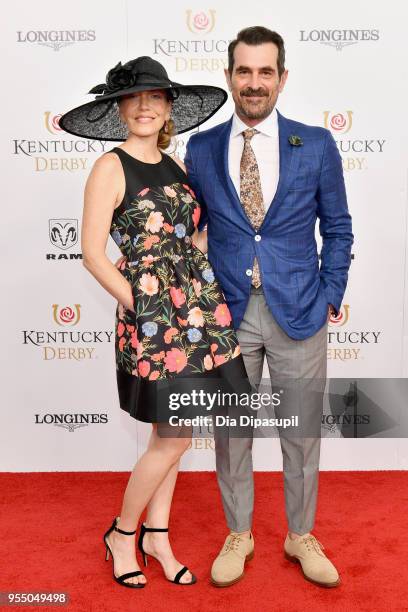 Actor Ty Burrell and Holly Burrell attend Kentucky Derby 144 on May 5, 2018 in Louisville, Kentucky.