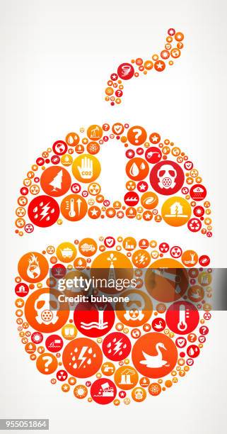 computer mouse climate change vector icon pattern - coal computer stock illustrations