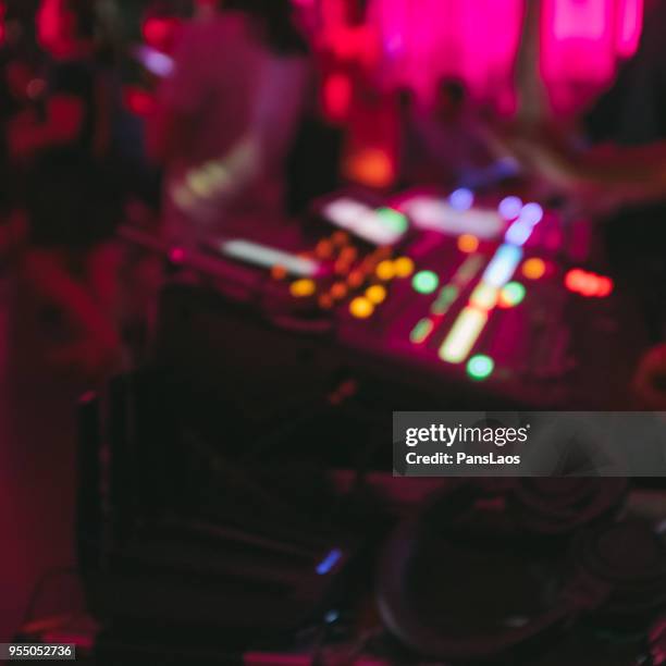 control sound mixer during a event music concert - dance music stock pictures, royalty-free photos & images