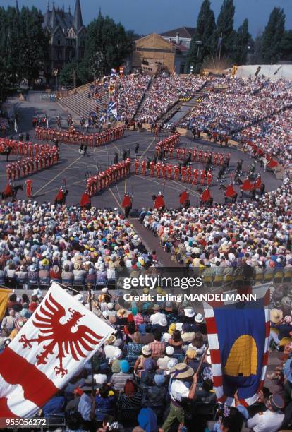 La ?Fête des vignerons? de Vevey, en 1977, Suisse.