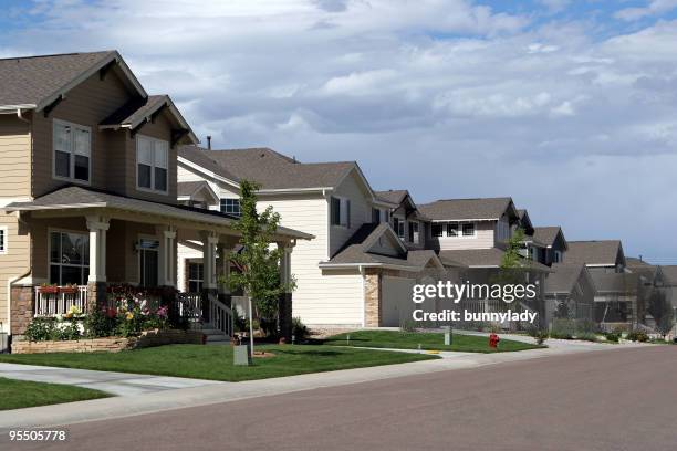 suburban america - denver street stock pictures, royalty-free photos & images