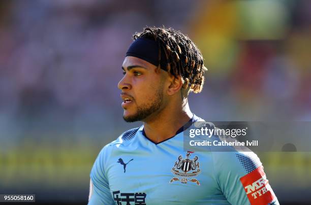 DeAndre Yedlin of Newcastle United during the Premier League match between Watford and Newcastle United at Vicarage Road on May 5, 2018 in Watford,...