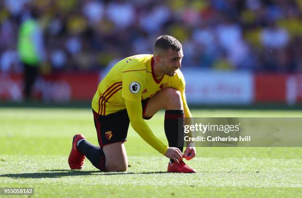 Gerard Deulofeu of Watford during the Premier League match between Watford and Newcastle United at Vicarage Road on May 5, 2018 in Watford, England.