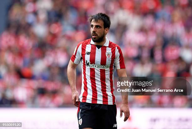 Benat Etxebarria of Athletic Club reacts during the La Liga match between Athletic Club Bilbao and Real Betis Balompie at San Mames Stadium on May 5,...