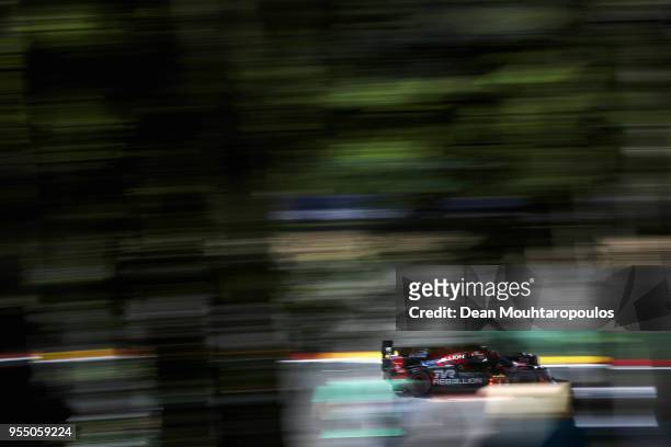 In the Rebellion R13 in the Gibson and Gibson driven by Neel Jani of Switzerland, Andre Lotterer of Germany and Bruno Senna of Brazil competes in the...