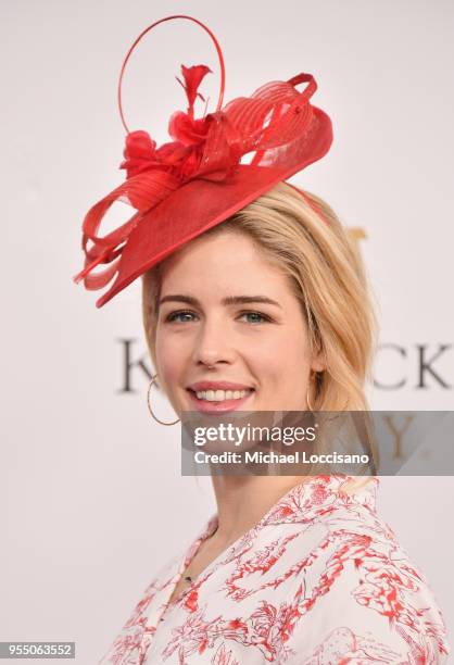 Actress Emily Bett Rickards attends Kentucky Derby 144 on May 5, 2018 in Louisville, Kentucky.